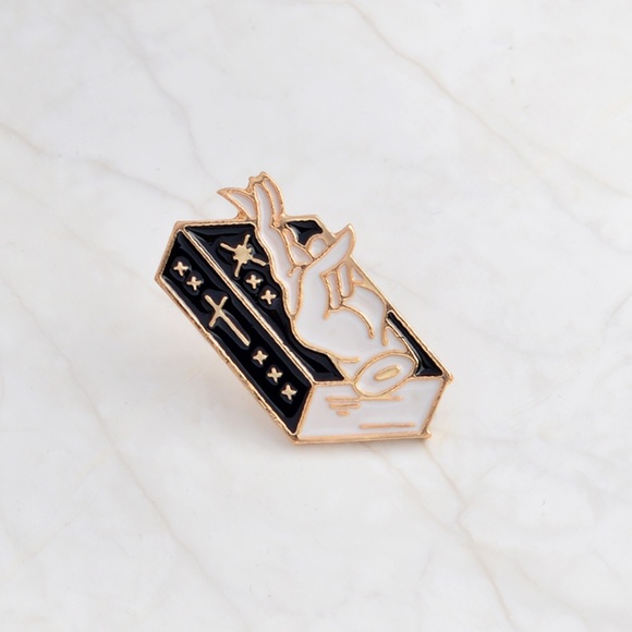 Magical Hands Bounding Witch Enamel Pins - Picture 2 of 8